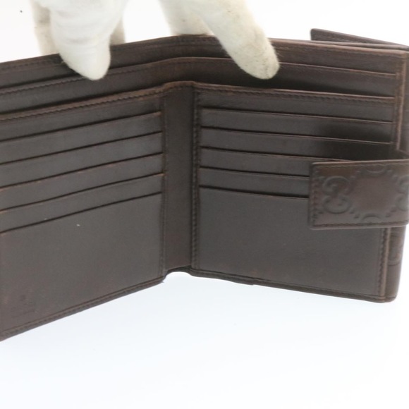 GUCCI Guccissima GG Wallet Leather Brown - Picture 12 of 14